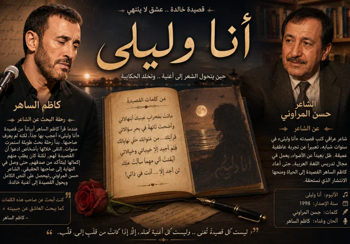 أنا وليلى.. قصة قصيدة تحولت إلى أغنية خالدة