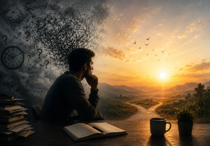 هل كثرة التفكير علامة على الذكاء أم سبب للتعاسة؟ عندما يتحول العقل من أداة للفهم إلى سجن من الاحتمالات