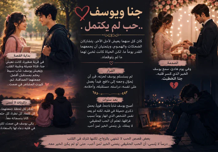 «جنا ويوسف.. حب لم يكتمل 💔»