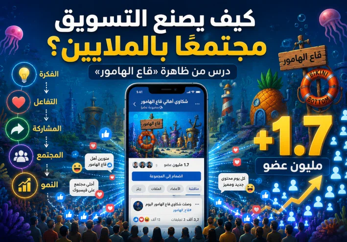 كيف نجح جروب قاع الهامور في جذب الملايين؟ دراسة تسويقية في صناعة المجتمعات الفيروسية  من مجرد جروب ساخر إلى ظاهرة تسويقي