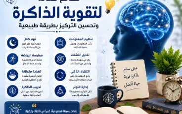 نصائح فعّالة لتقوية الذاكرة وتحسين التركيز بطريقة طبيعية