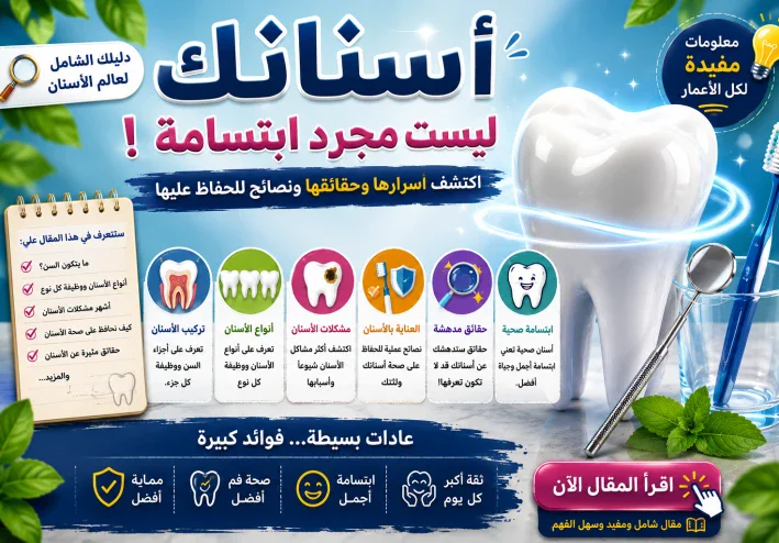 ⭐ أسنانك ليست مجرد ابتسامة: أسرار وحقائق ونصائح لصحة أفضل