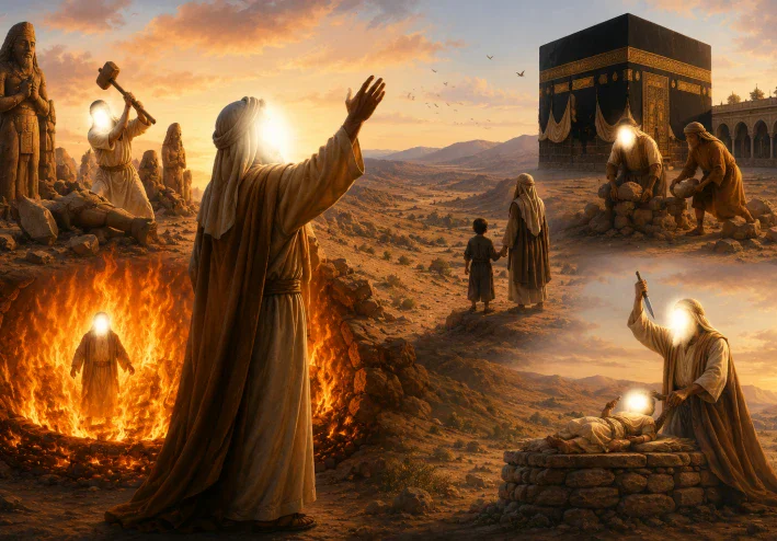 قصة سيدنا إبراهيم عليه السلام: رحلة الإيمان والتوحيد والصبر والثبات في مواجهة الابتلاءات والشرك