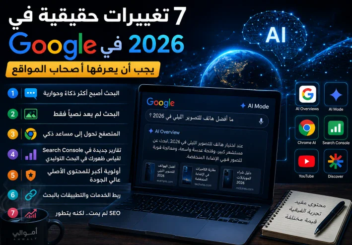 7 تغييرات حقيقية في Google والإنترنت خلال 2026 يجب أن يعرفها أصحاب المواقع