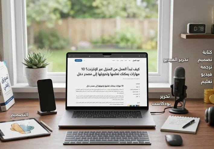 كيف تبدأ العمل من المنزل عبر الإنترنت؟ 10 مهارات يمكنك تعلمها وتحويلها إلى مصدر دخل