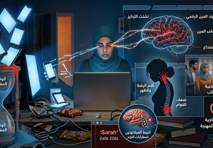 فخ الشاشات: كيف تنقذ عقلك وجسدك من أسر الأجهزة الإلكترونية؟