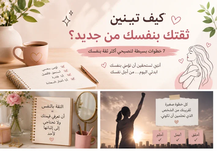 كيف تبنين ثقتك بنفسك من جديد؟ 7 خطوات بسيطة لتصبحي أكثر ثقة بنفسك!!