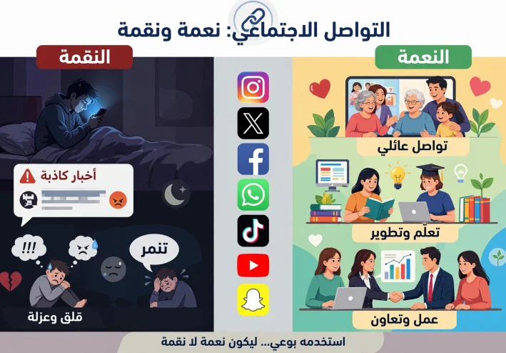 التواصل الاجتماعي بين نعمة ونقمة