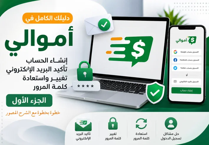 ابدأ رحلتك مع أموالي من الصفر 🚀 إنشاء الحساب وتأكيد البريد واستعادة كلمة المرور | الجزء الأول