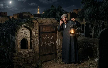 الطَّرْقَةُ التي جاءت من داخل القبر  في قريةٍ صغيرة، كان هناك قبرٌ قديم لم يجرؤ أحد على الاقتراب منه بعد منتصف الليل... 