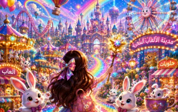 🌈✨ لينا ومدينة الألعاب السحرية ✨🎠