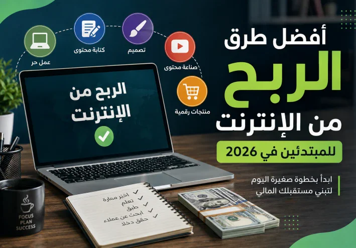 أفضل طرق الربح من الإنترنت للمبتدئين في 2026
