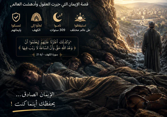 🌙 أصحاب الكهف: 309 سنوات من النوم ومعجزة أذهلت العالم 🪨✨