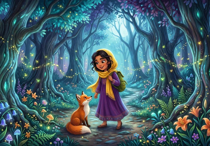🦊 نور والثعلب الذي كان يخاف من الظلام