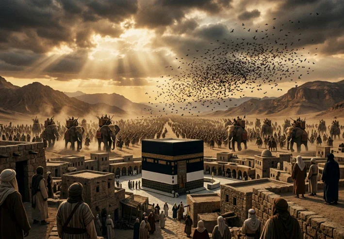 جيشٌ ضخم وفيلٌ عظيم.. كيف أنقذ الله الكعبة من الهدم؟ | قصة أصحاب الفيل
