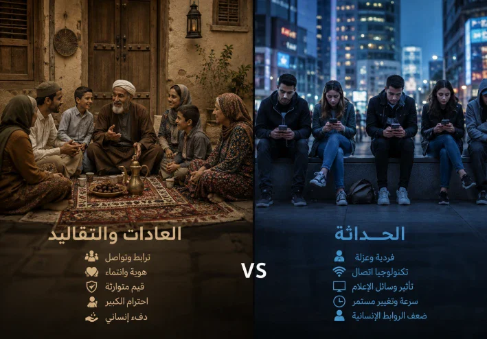 بين الحداثة والعادات والتقاليد