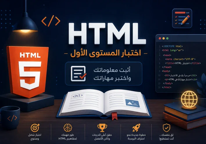 🏆 استراحة محارب | الاختبار النهائي للمستوى الأول من HTML