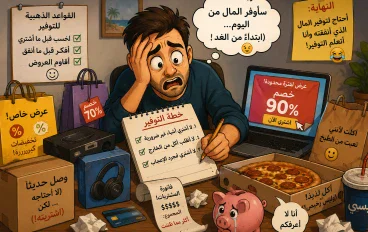 عندما قررت أن أوفّر المال… فأنفقت كل ما عندي! 😂