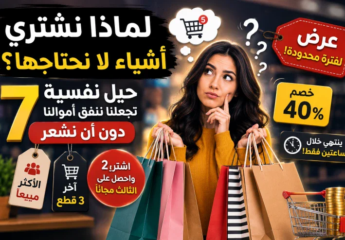 لماذا نشتري أشياء لا نحتاجها؟ 7 حيل نفسية تجعلنا ننفق أموالنا دون أن نشعر