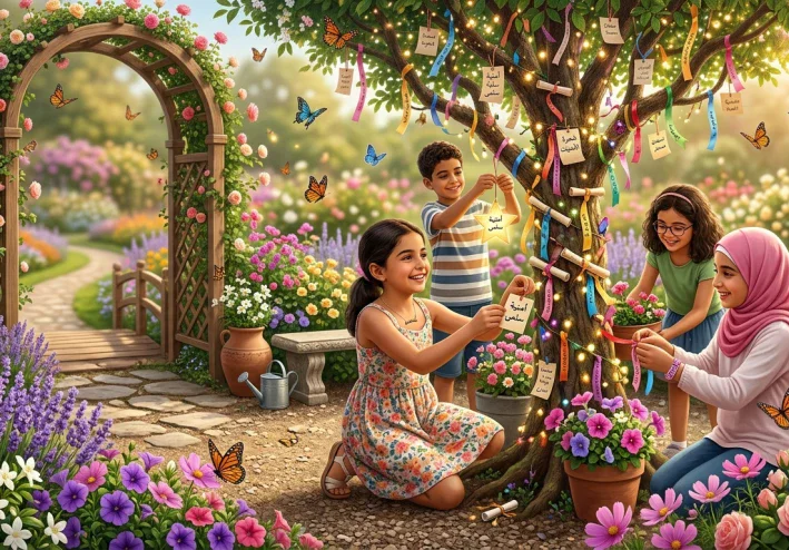 **سلمى والشجرة التي تحب الأطفال 🌳💚**