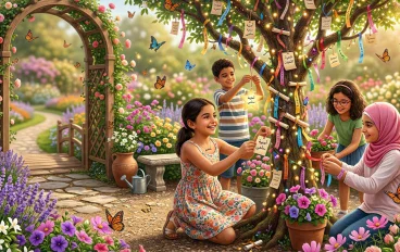 **سلمى والشجرة التي تحب الأطفال 🌳💚**