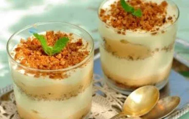 🍮🍪 الكريم كراميل بالبسكويت - وصفة حلى سهلة وناعمة بطعم شهي