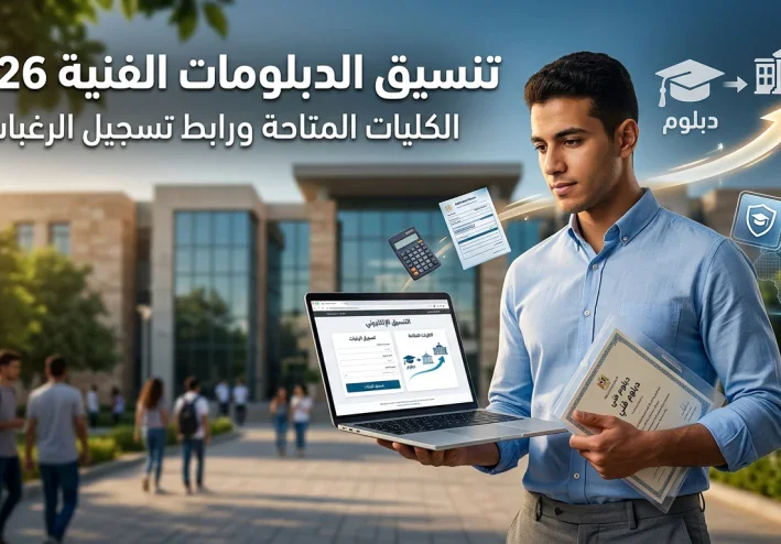 تنسيق الدبلومات الفنية 2026: رابط التنسيق الرسمي وخطوات تسجيل الرغبات
