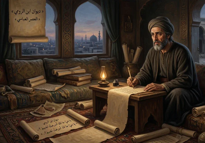 ابن الرومي عاطفة صادقة في زمن الكوارث أبو الحسن العباسي عبقرية الشعر ولعنة الحظ
