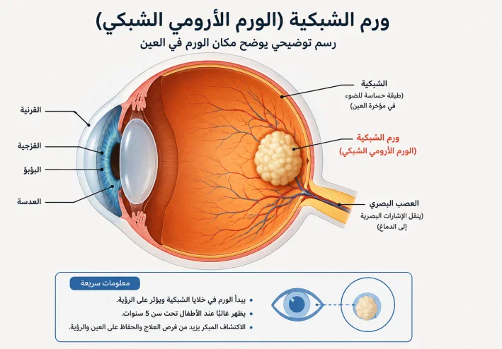 الورم الأرومي الشبكي: الأعراض والأسباب وطرق التشخيص والعلاج