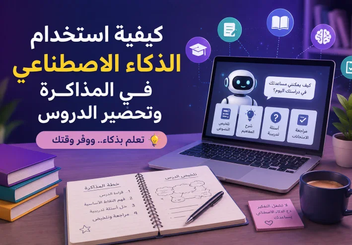 كيفية استخدام الذكاء الاصطناعي في المذاكرة وتحضير الدروس