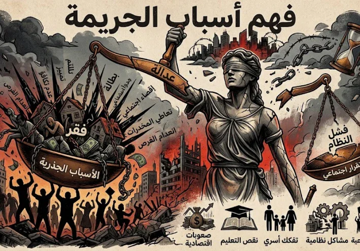 خلف الأقنعة: تفكيك الجذور العميقة لظاهرة انتشار الجرائم في المجتمعات المعاصرة