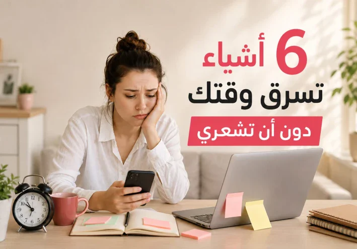 6 أشياء تسرق وقتك دون أن تشعري