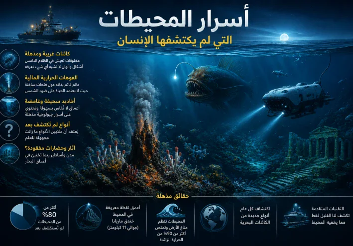 صوره أسرار المحيطات التي لم يكتشفها الإنسان