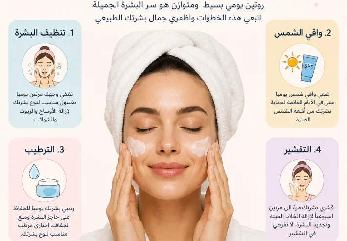 العناية بالبشرة: خطوات بسيطة لبشرة صحية ونضرة