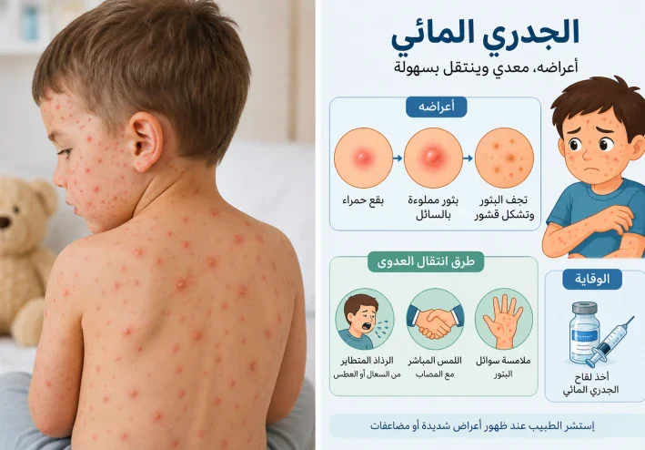 الجدري المائي الأسباب، الأعراض، المضاعفات، طرق الوقاية والعلاج
