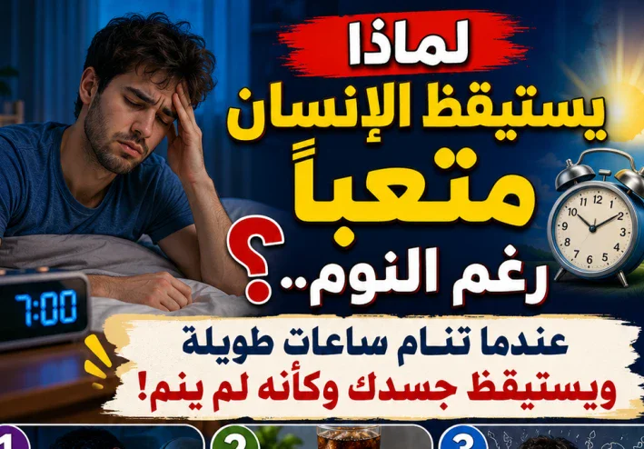 لماذا يستيقظ الإنسان متعبًا رغم النوم؟.. عندما تنام ساعات طويلة ويستيقظ جسدك وكأنه لم ينم!