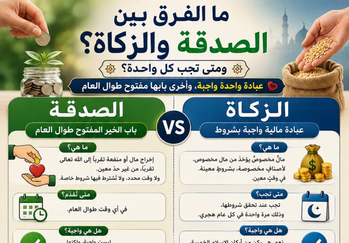 الزكاة أم الصدقة؟.. الفرق الذي يجب أن تعرفه قبل أن تخرج مالك