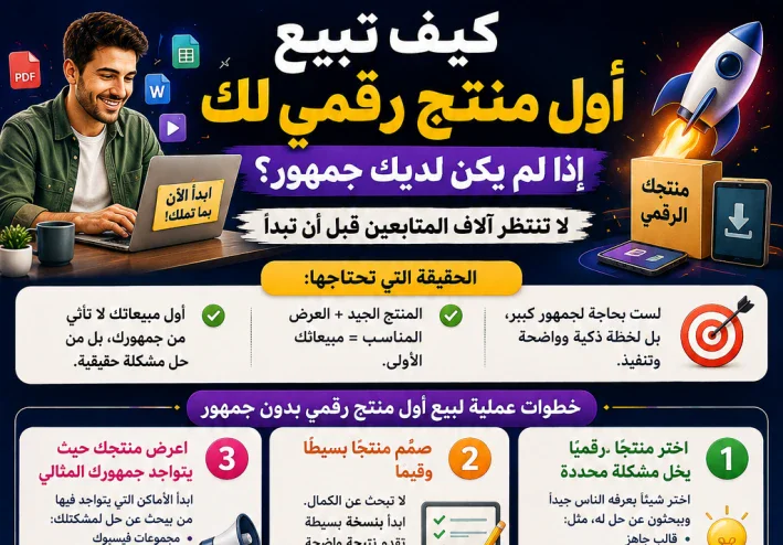 كيف تبيع أول منتج رقمي لك إذا لم يكن لديك جمهور؟.. لا تنتظر آلاف المتابعين قبل أن تبدأ
