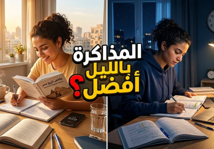 المذاكرة بالليل أم بالنهار؟ أيهما أفضل للطالب؟