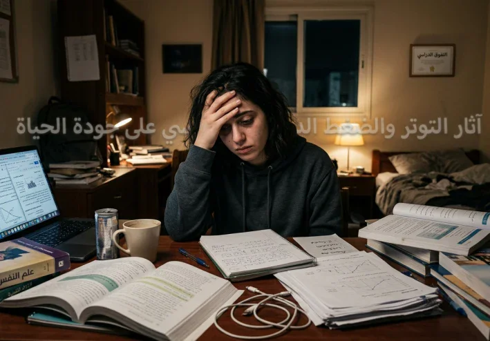 آثار التوتر والضغط الدراسي على جودة الحياة
