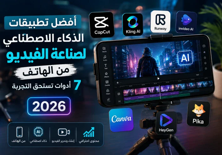 أفضل تطبيقات الذكاء الاصطناعي لصناعة الفيديو من الهاتف في 2026: 7 أدوات تستحق التجربة