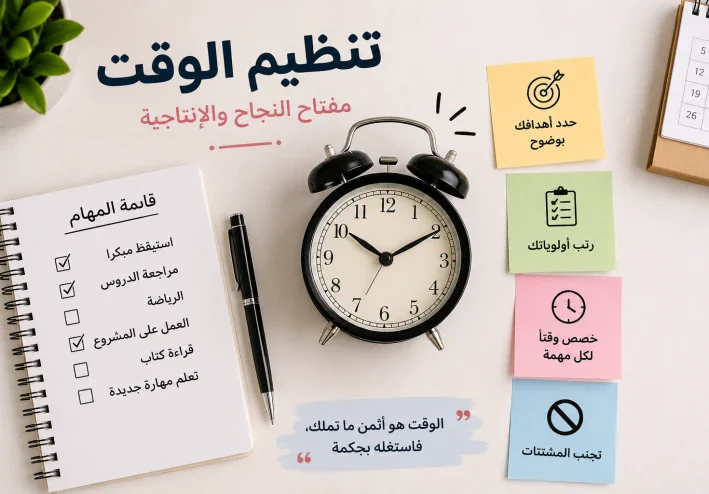 7 طرق بسيطة لتنظيم وقتك وتحقيق أهدافك كل يوم