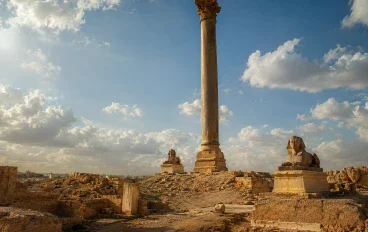 عمود السواري: كيف بقي عمود واحد شاهداً على مجد الإسكندرية القديمة كله