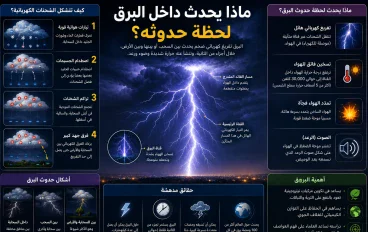 ماذا يحدث داخل البرق لحظة حدوثه؟