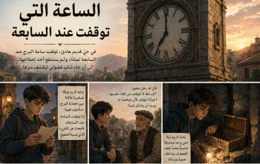 🕰️✨ الساعة التي توقفت عند السابعة ✨🕰️