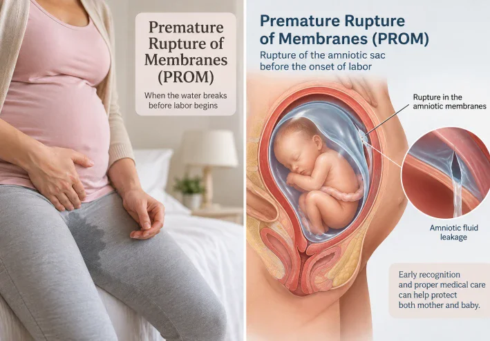 Premature Rupture of Membranes (PROM): Causes, Symptoms, Diagnosis, and Treatment