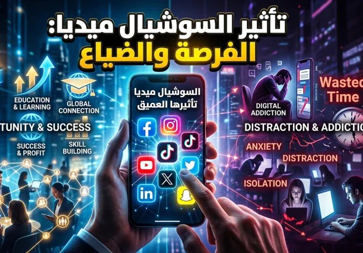 مواقع التواصل الاجتماعي: سلاح العصر بين صناعة الفرص وإهدار الوقت