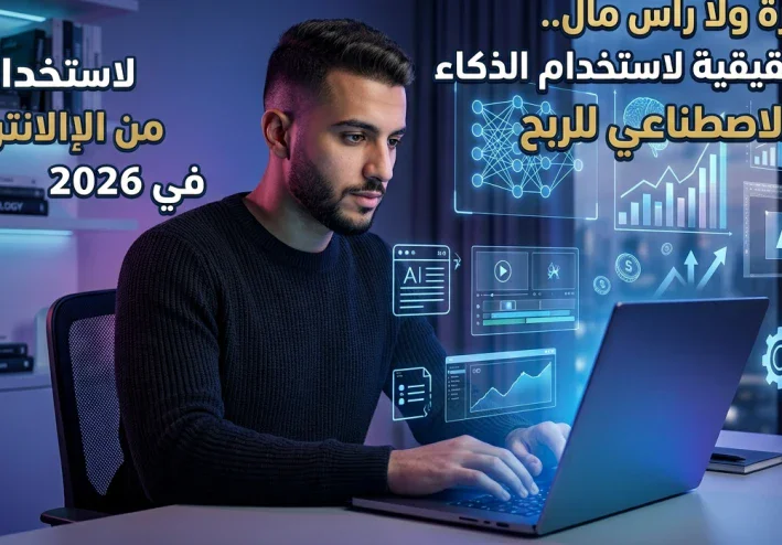 بدون خبرة ولا رأس مال.. 7 طرق حقيقية لاستخدام الذكاء الاصطناعي للربح من الإنترنت في 2026