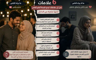 💔 6 علامات تدل أن علاقتك تبدو ناجحة أمام الناس لكنها متعبة من الداخل