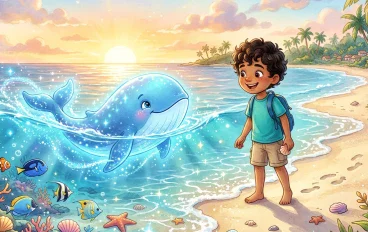 🐳 آدم وحوت الضوء الأزرق